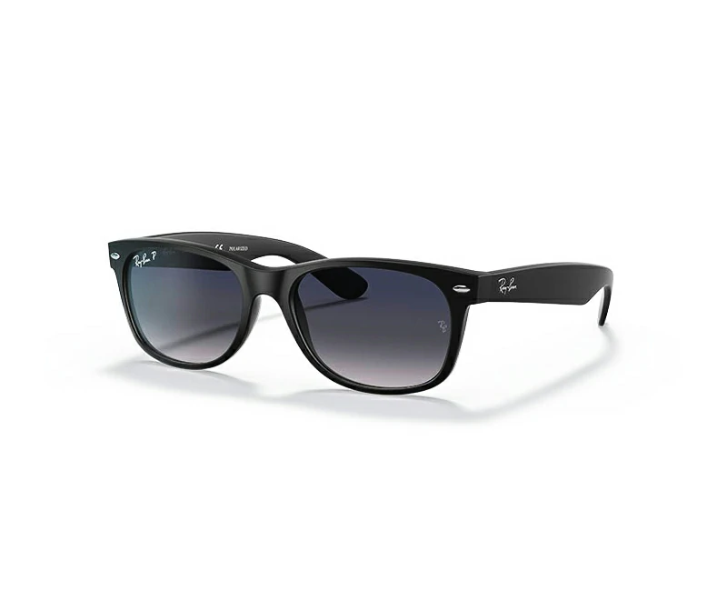B2132F New Wayfarer Matte Sunglasses Black / Blue